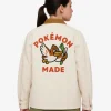 Shop Human Made x Pokemon Coverall Beige Cotton Jacket For Women