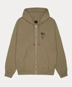 Shop Stussy Swim Out Zip Green Hoodie