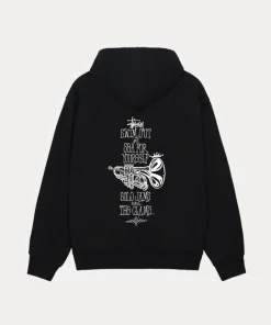 Stussy Swim Out Black Zip Up Hoodie