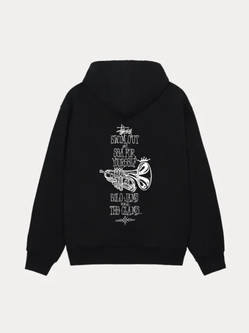Stussy Swim Out Black Zip Up Hoodie