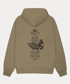 Stussy Swim Out Green Zip Up Hoodie