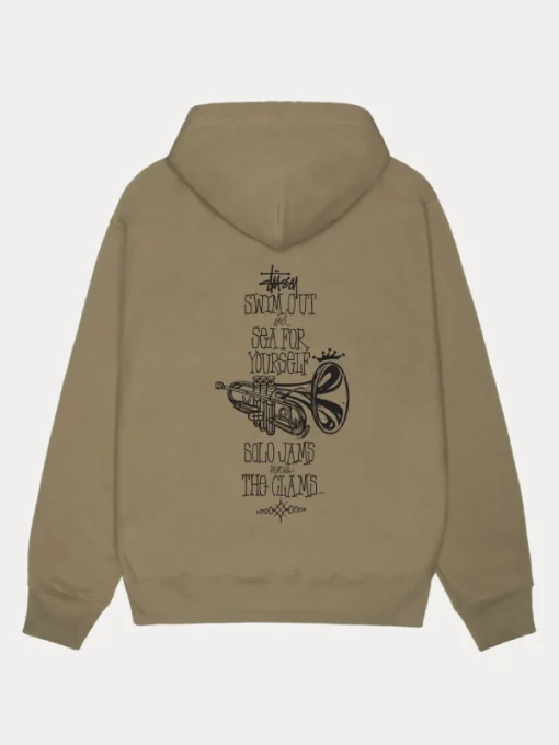 Stussy Swim Out Green Zip Up Hoodie
