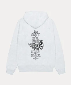 Stussy Swim Out Grey Zip Up Hoodie