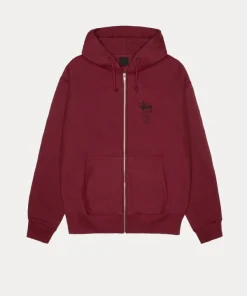 Stussy Swim Out Zip Hoodie Maroon