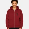 Stussy Swim Zip Up Hoodie maroon