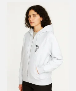 Stussy White Swim Zip Up Hoodie