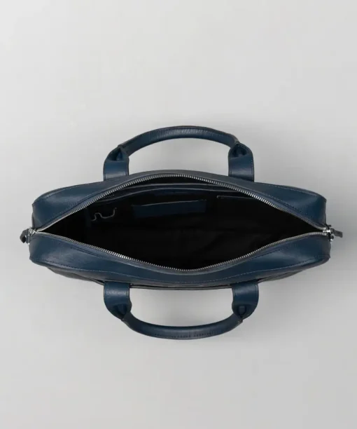 The Captain Midnight Leather Blue Briefcase