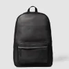 The Philos Black Leather Backpack