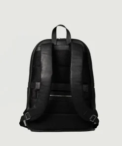 The Philos Black Leather Backpack sale