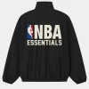 Unisex Fear of God Essentials Collection Fall 25  NBA Black Half-Zip Track Jacket