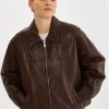Women Lamarque THEIA brown 'Leather Bomber Jacket