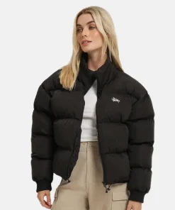 Women Stussy Graffiti Puffer Jacket