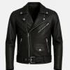biker leather front jacket