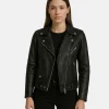 biker leather model girl jacket