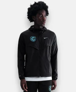 chicago marathon 2025 black jacket men windbreaker – front