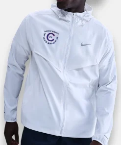 chicago marathon 2025 white windbreaker jacket men -back