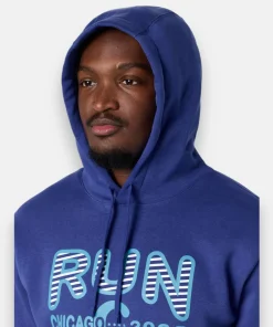 chicago marathon finisher hooded jacket 2025 blue