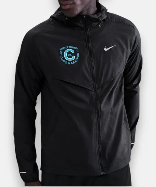 chicago marathon windbreaker black jacket 2025 men