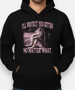 Wolf Ripping Meme Funny Hoodie