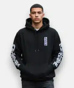 Chrome Hearts Vertical Logo Hoodie Black