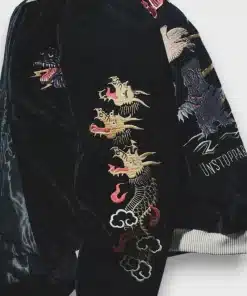 Godzilla Sukajan Satin Bomber Jacket