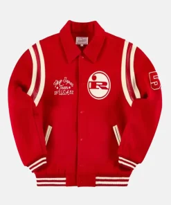 Golf Wang x Marty Rockwell Varsity Jacket Red