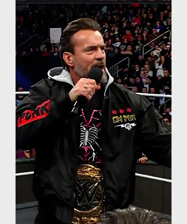Shop CM Punk Hooded Jacket Black