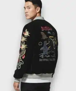 Shop Godzilla Sukajan Jacket side view