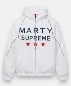 Timothée Chalamet Marty Supreme England White Jacket