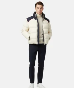 American TV show host Andy Cohen New Year LORO PIANA Slim-Fit Reversible Quilted Shell Down Jacket – White & Navy -( RE-CREATION )