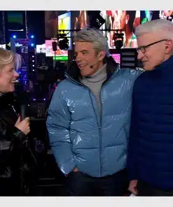 Andy-Cohen-New-Year-MACKAGE-Kent-GLO-High-Gloss-Down-Blue-Puffer-Jacket