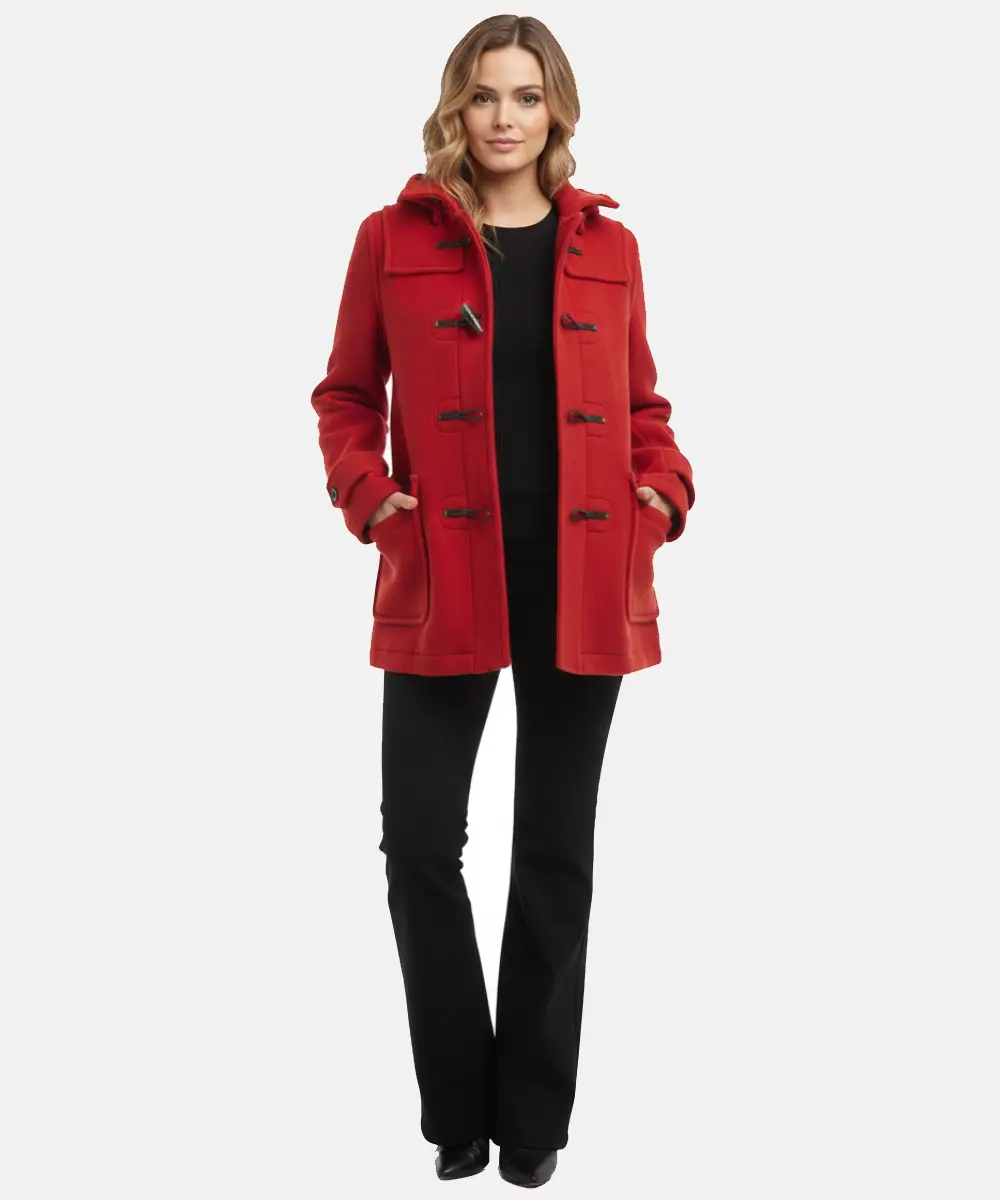 Lana Condor To All the Boys P.S. I Still Love You Lara Jean Red Duffle Coat