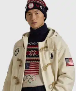 Men’s Polo Ralph Lauren Team USA Opening Ceremony Toggle Coat – Cream