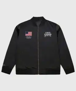 Mitchell & Ness Team USA Coach Snoop Black Satin Jacket