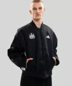 Newcastle United Adidas Black Bomber Full-Zip Jacket