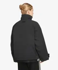 Shop Adidas Premium 3S Oversized Black & Beige Padded Jacket