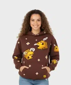 Shop Very Cool x Minecraft The Bee Pullover Fleece Hoodie Women