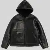 Stussy Shearling Hooded Jacket Black