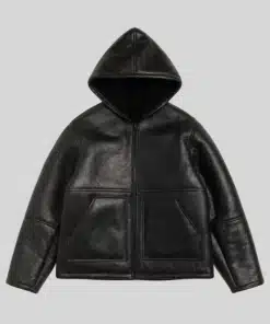 Stussy Shearling Hooded Jacket Black