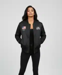 Team USA Coach Snoop Satin Bomber Jacket