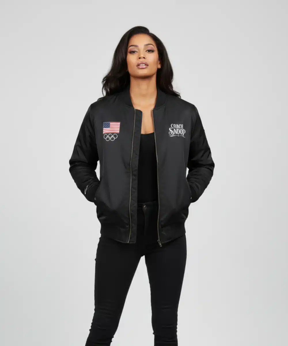 Team USA Coach Snoop Satin Bomber Jacket