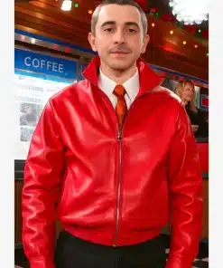 Timothee Chalamet Marty Supreme Leather Red Jacket