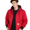 Vintage Carhartt Red Hooded Bomber Jacket