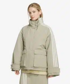 WOmen Adidas 3-Stripes Padded Jacket beige