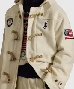 Winter Olympics 2026 Men’s Polo Ralph Lauren Team USA Opening Ceremony Toggle Coat – Cream