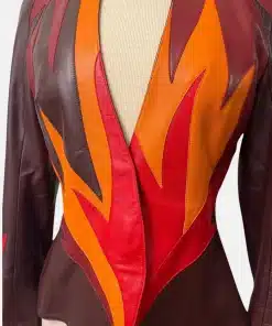 dua lipa fire flame Jacket leather